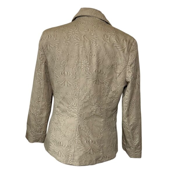 Women's Judith Hart Collection Tan Color Jacket Blazer 100% Cotton Size 10 - Picture 2 of 16